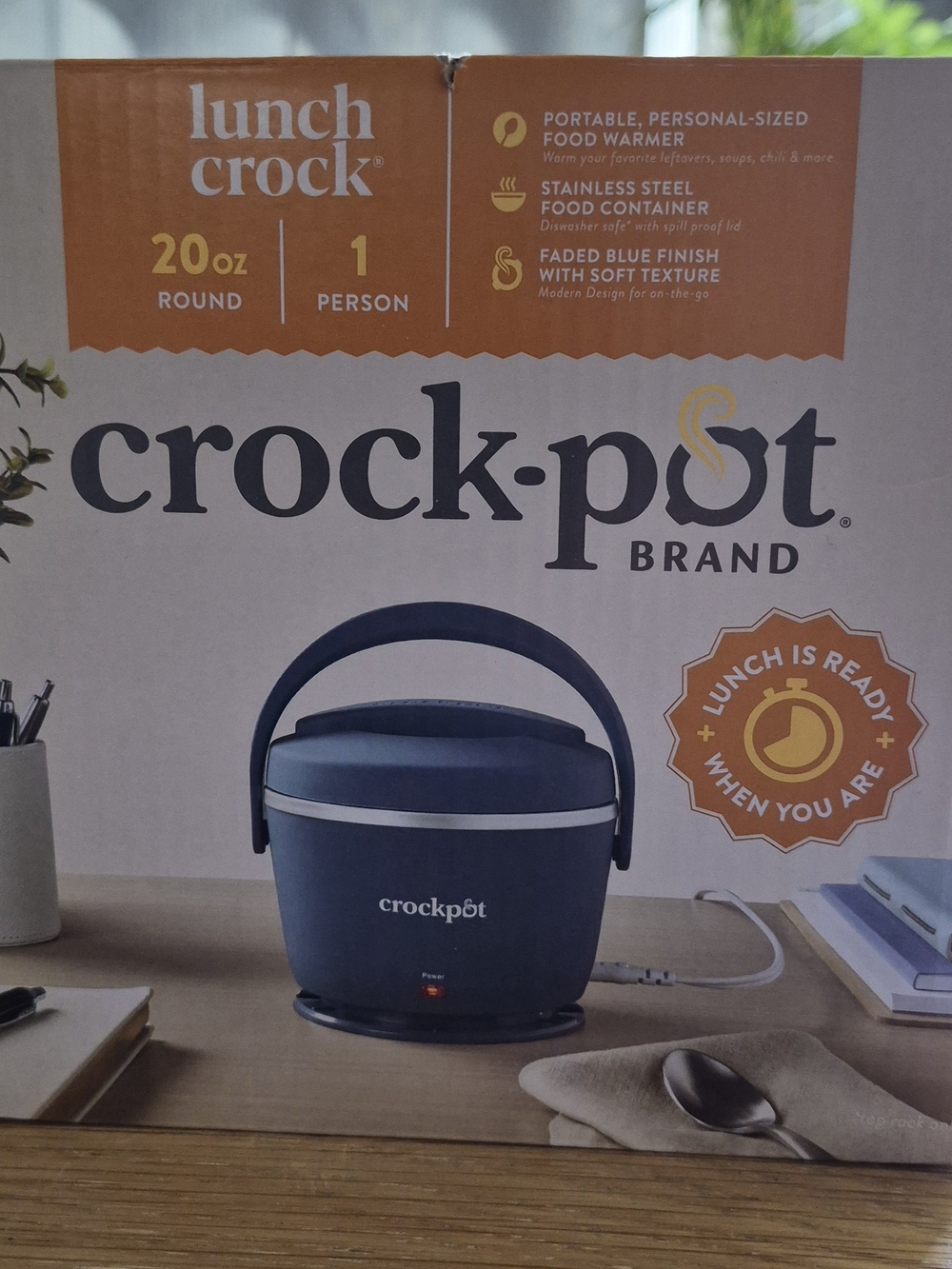 Crock-Pot Lunch Crock Portable Food Warmer - Navy Blue